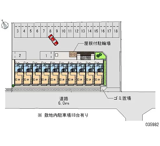 ★手数料０円★名護市大西３丁目 月極駐車場